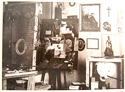 Kurt Schwitters's studio in Hanover, 1921