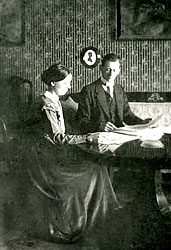 Kurt and Helma Schwitters in their flat, Waldhausenstraße, Hanover, 1919