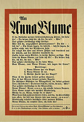 An Anna Blume -
Plakat, 1920 