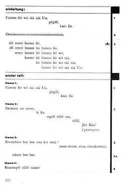 Kurt Schwitters, Ursonate, page from Merz 24, 1932